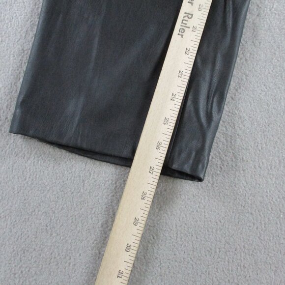 EUC Levis Math Club Slacks Pants Womens 30 Black Faux Leather Premium Academic - Picture 8 of 15